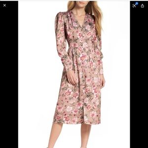 Gal Meets Glam Button Front Satin Dress: Size 12